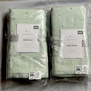NEW Pottery Barn Baby Emmy Crib Skirt